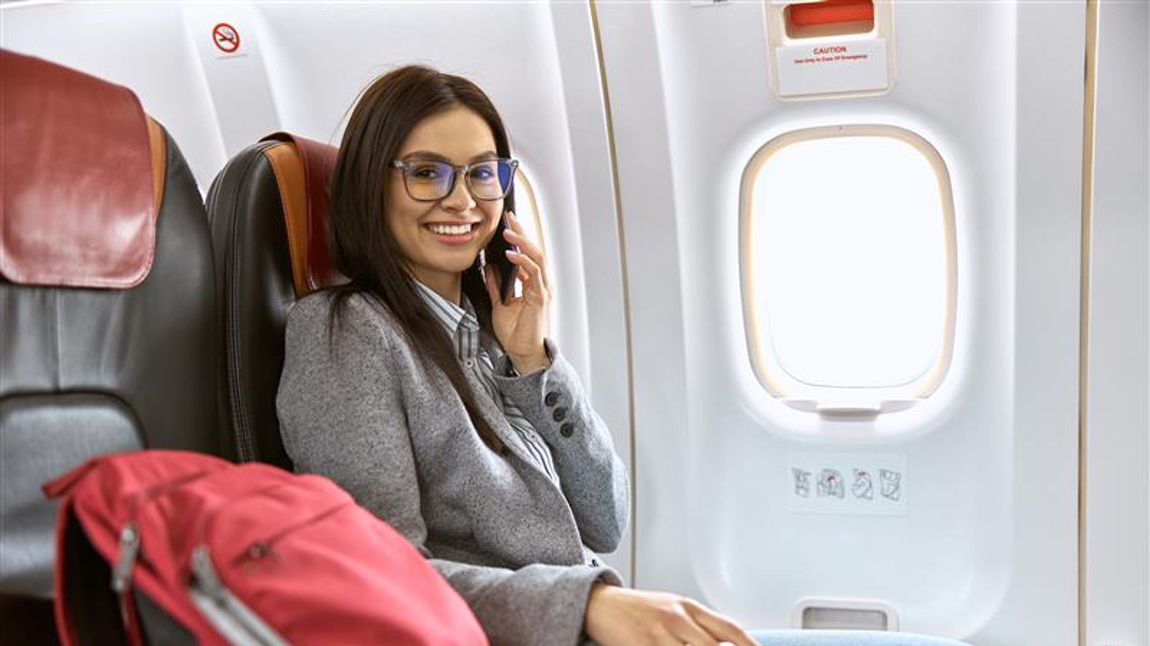 Indian woman in flight