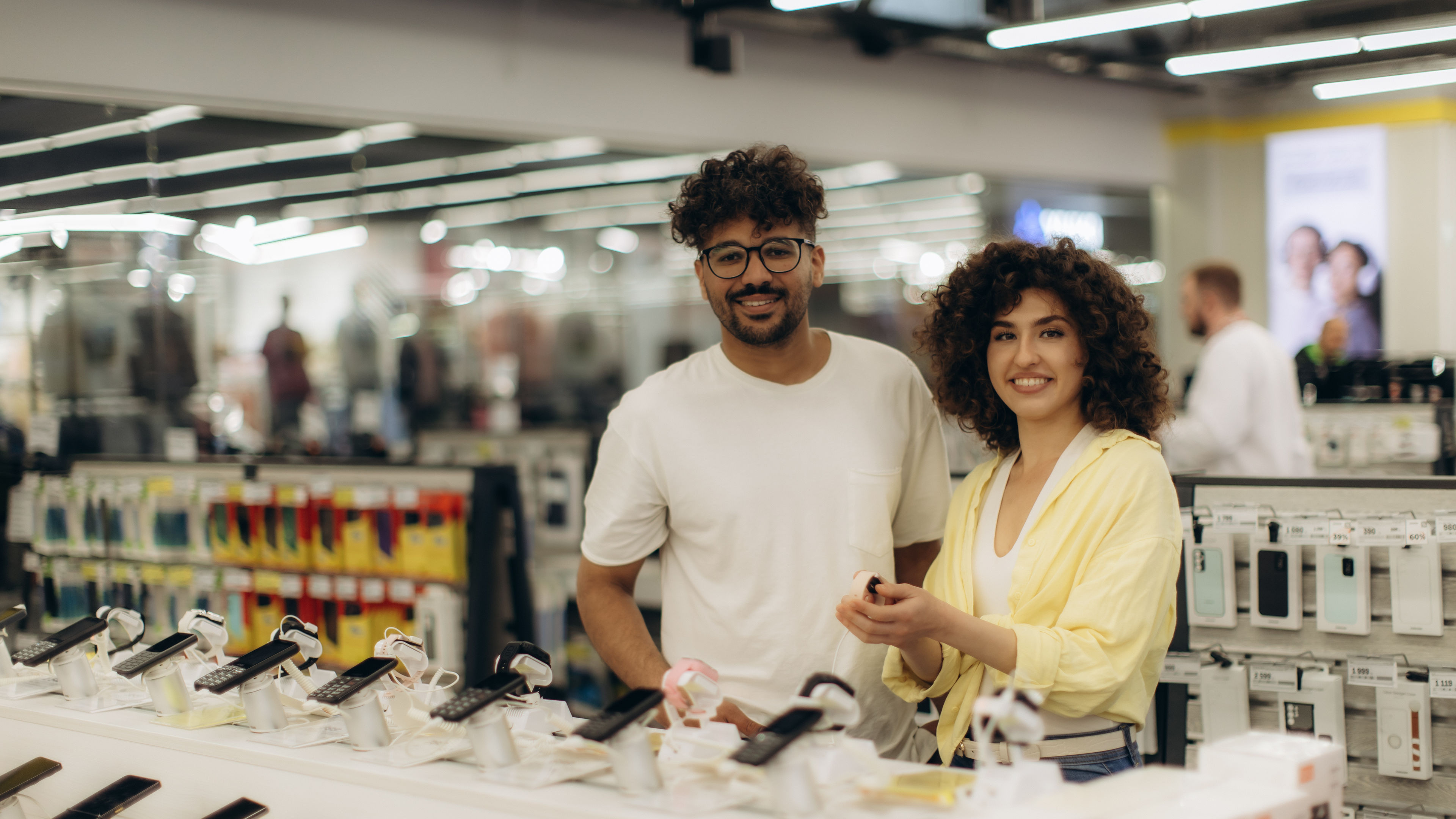 Couple Shopping for Smartphones 